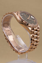 Rolex Day-Date 40 Olive Green Roman Dial on President 228235 Complete 2022