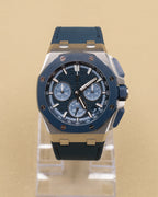 Audemars Piguet Royal Oak Offshore Bleu Nuit, Nuage 50 Dial on Blue Leather Strap 26420SO.OO.A029VE.01 Complete