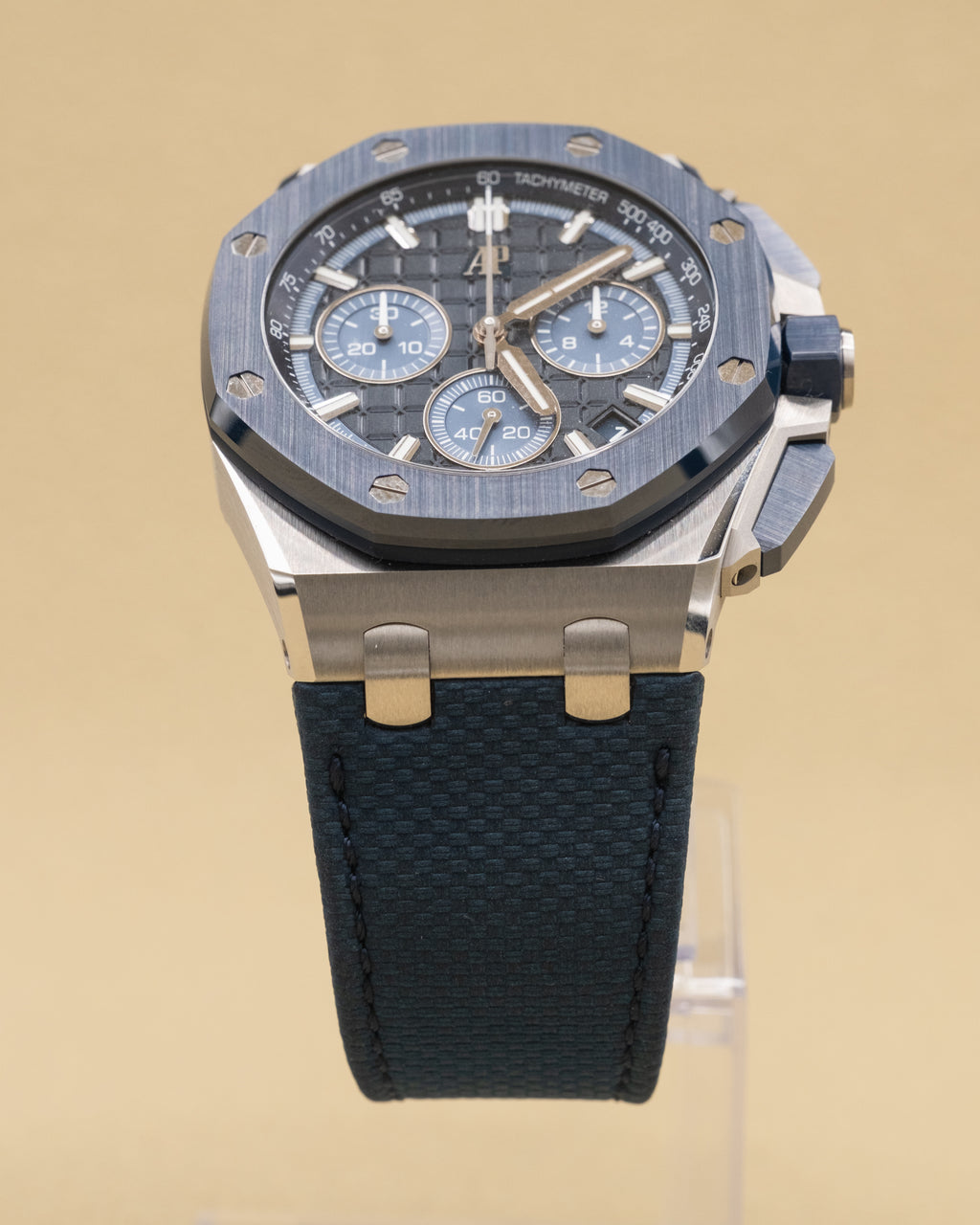 Audemars Piguet Royal Oak Offshore Bleu Nuit, Nuage 50 Dial on Blue Leather Strap 26420SO.OO.A029VE.01 Complete