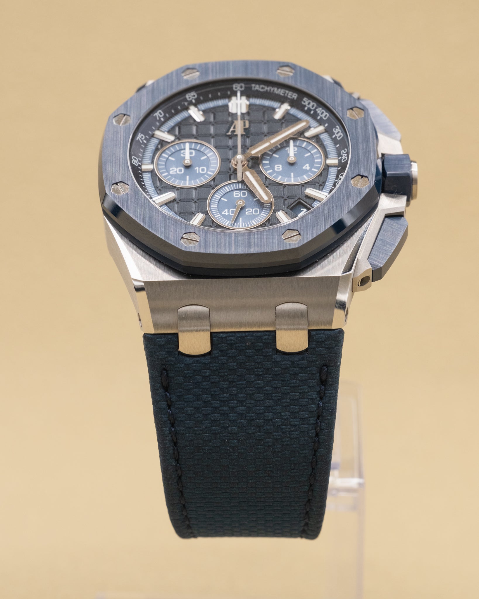 Audemars Piguet Royal Oak Offshore Bleu Nuit, Nuage 50 Dial on Blue Leather Strap 26420SO.OO.A029VE.01 Complete