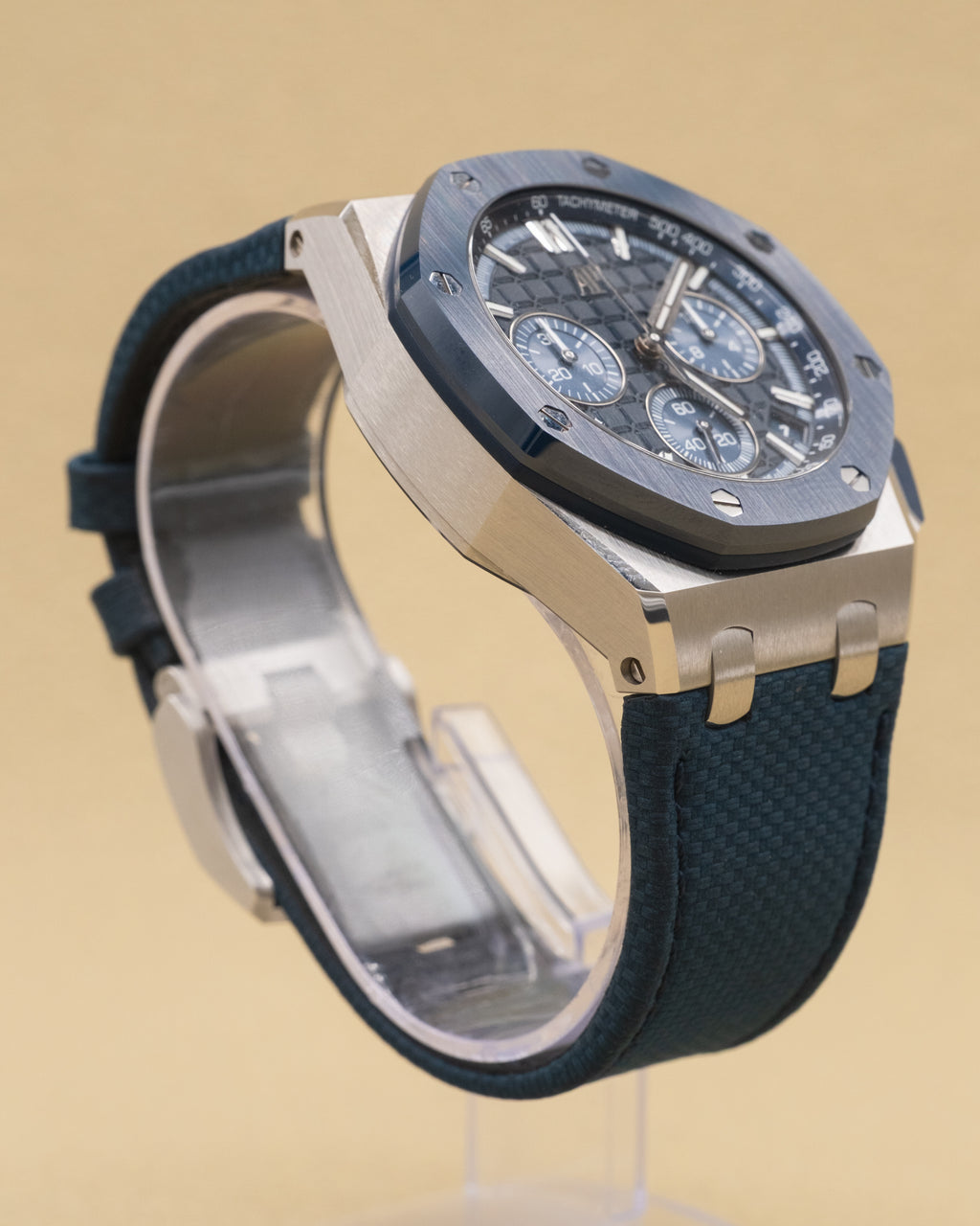 Audemars Piguet Royal Oak Offshore Bleu Nuit, Nuage 50 Dial on Blue Leather Strap 26420SO.OO.A029VE.01 Complete