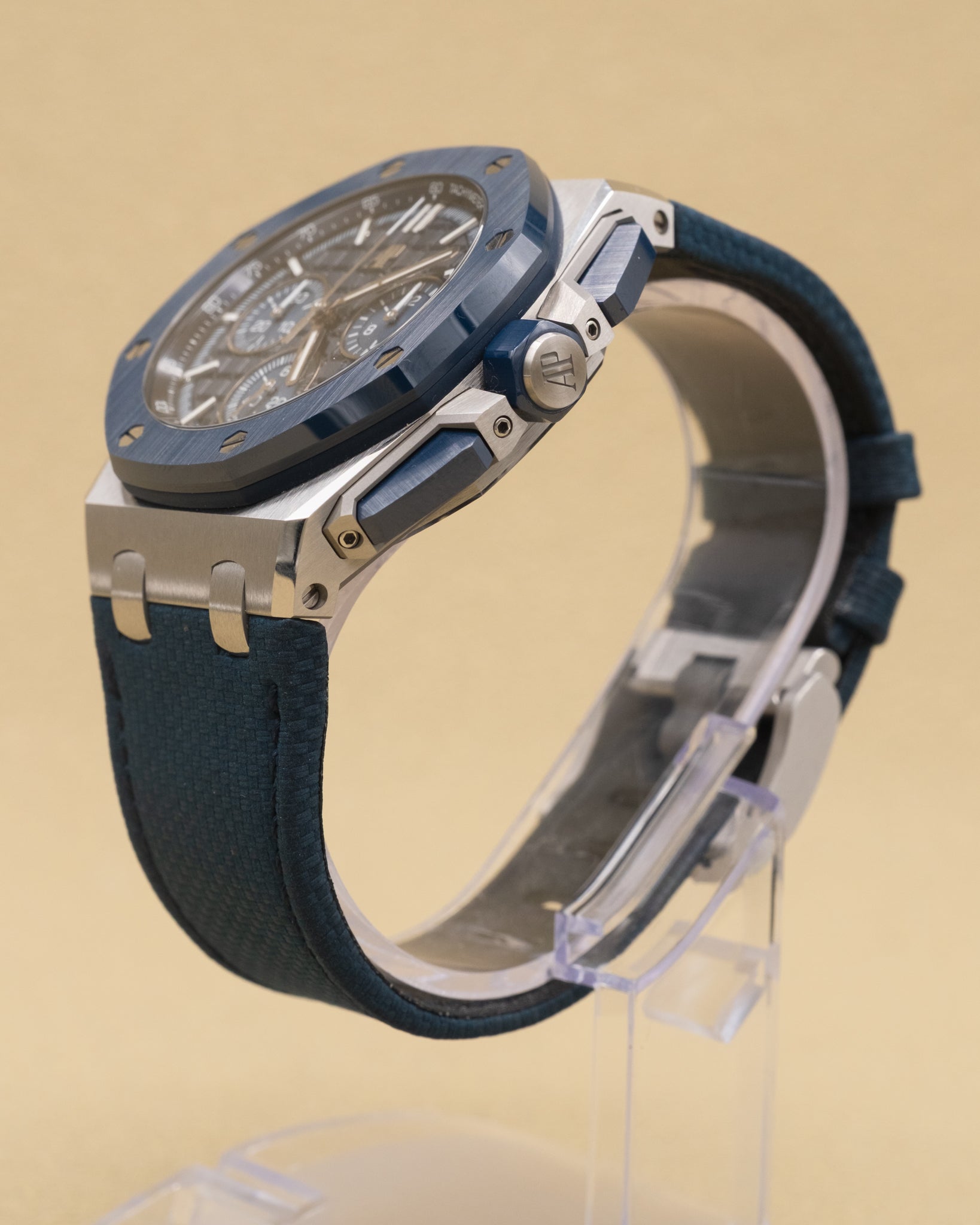 Audemars Piguet Royal Oak Offshore Bleu Nuit, Nuage 50 Dial on Blue Leather Strap 26420SO.OO.A029VE.01 Complete