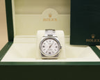 Rolex Airking Silver Stick Dial on Oyster 114200
