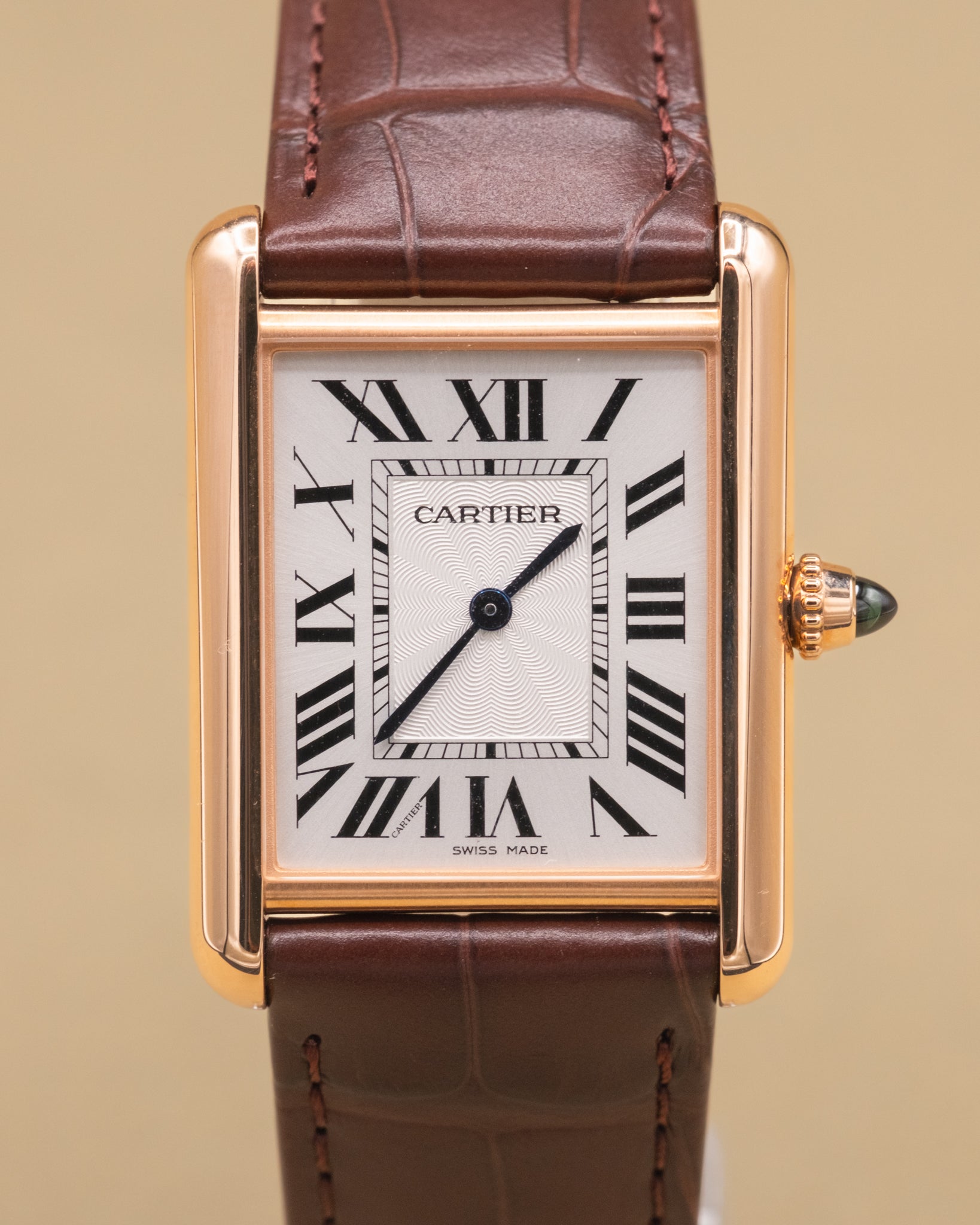 Cartier Tank Louis Cartier Large Silver Dial on Leather Strap WGTA0011 Complete 2025