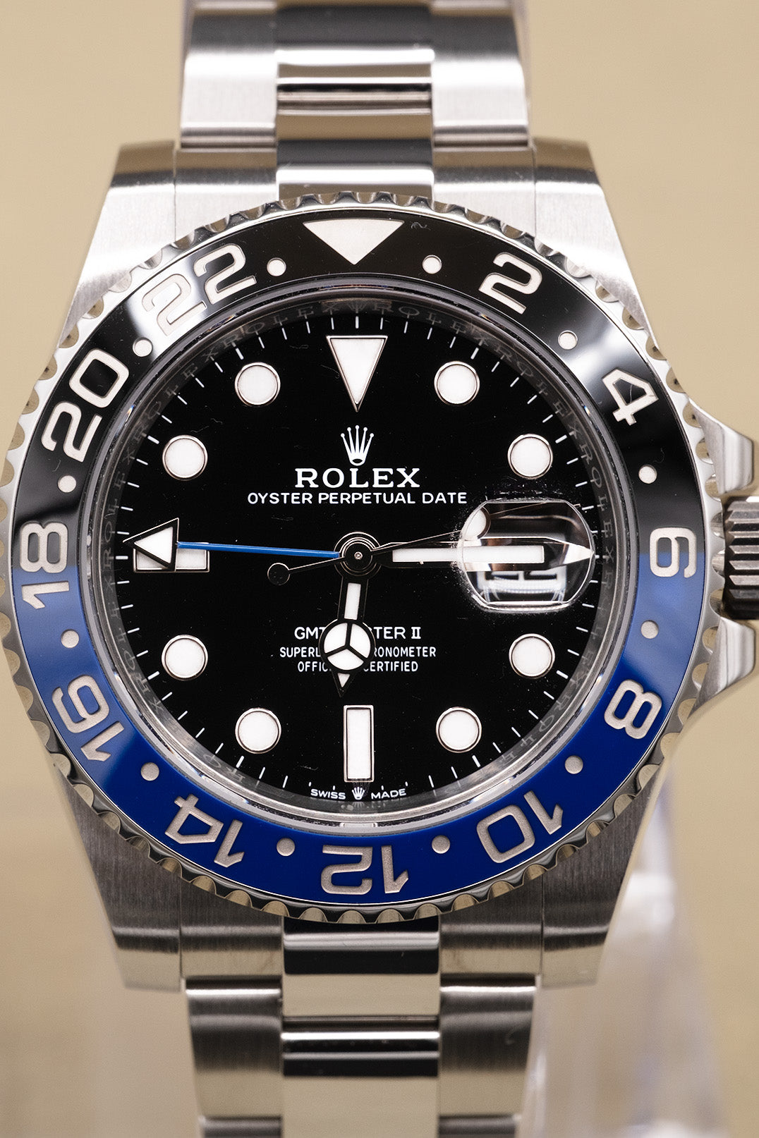 Rolex GMT-Master II Batman Black Dial on Oyster 126710BLNR Complete 2023