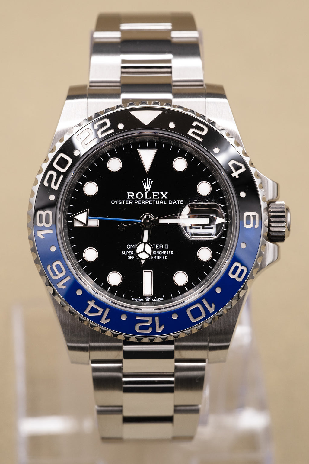 Rolex GMT-Master II Batman Black Dial on Oyster 126710BLNR Complete 2023