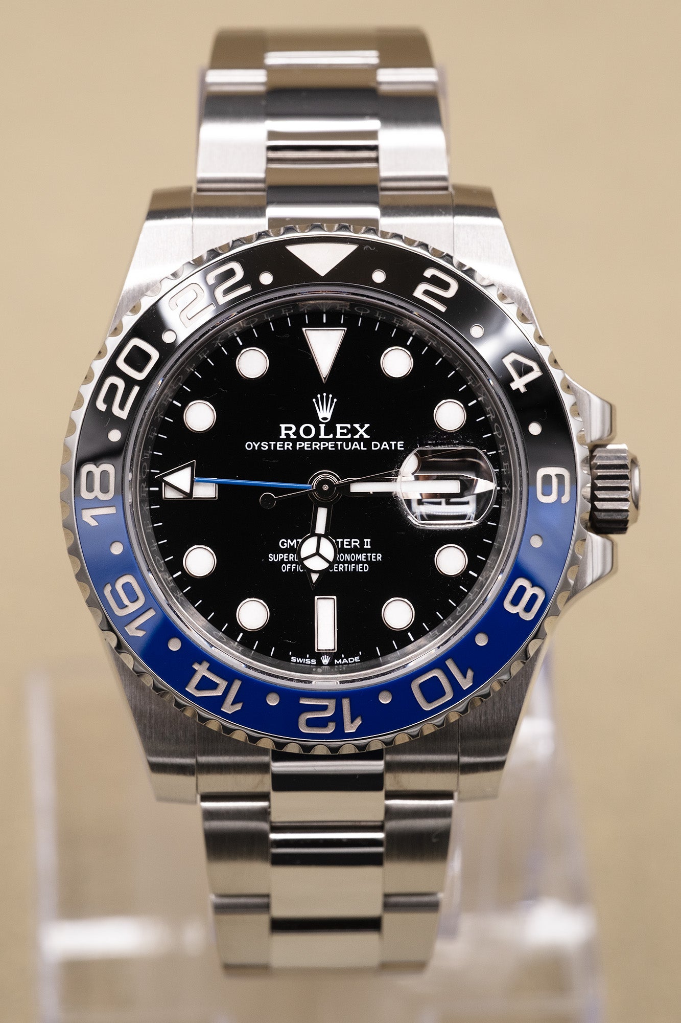 Rolex GMT-Master II Batman Black Dial on Oyster 126710BLNR Complete 2023