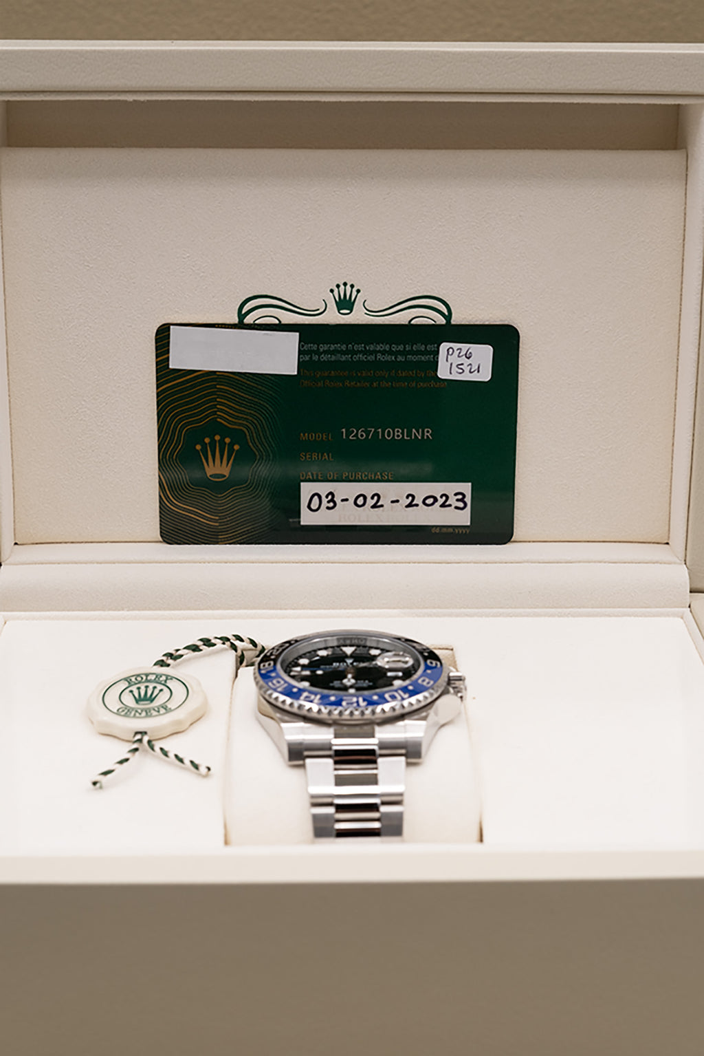 Rolex GMT-Master II Batman Black Dial on Oyster 126710BLNR Complete 2023