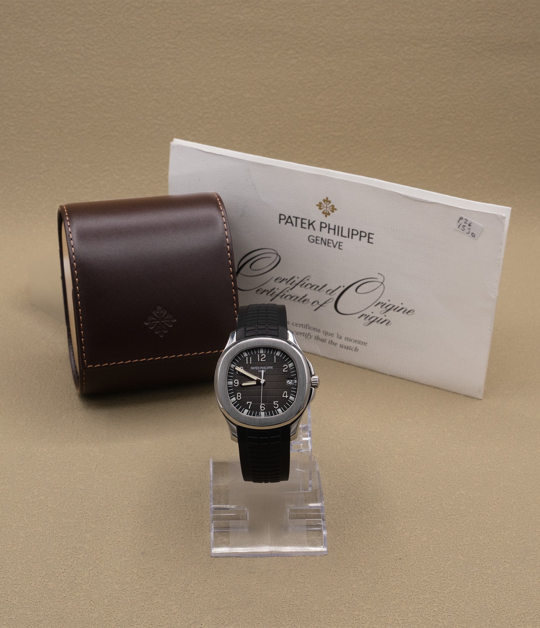 Patek Philippe Aquanaut Black Dial on Strap 5167A-001 Papers 2011