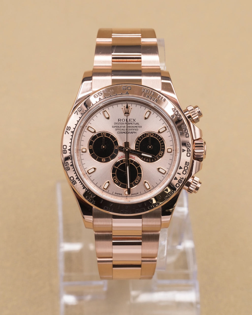 Rolex Daytona Pink Index Dial on Oysterlock 116505 Complete 2021