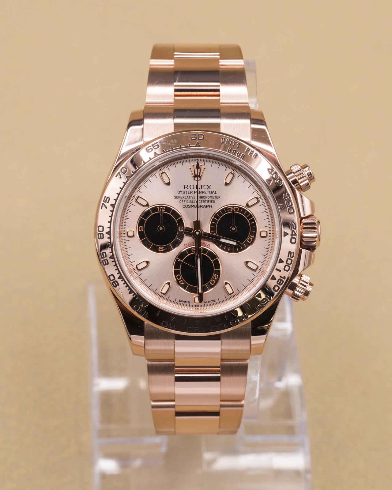 Rolex Daytona Pink Index Dial on Oysterlock 116505 Complete 2021