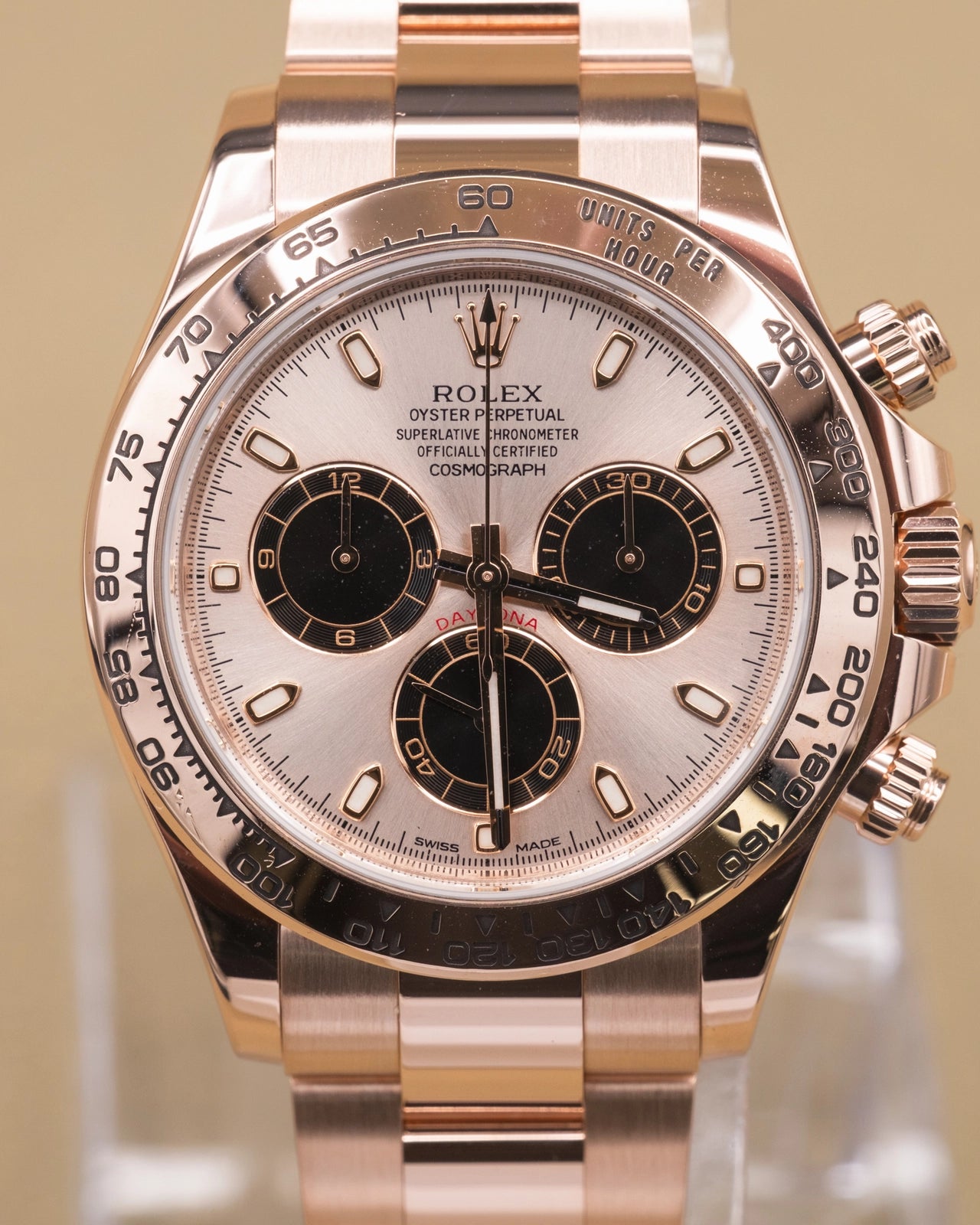 Rolex Daytona Pink Index Dial on Oysterlock 116505 Complete 2021