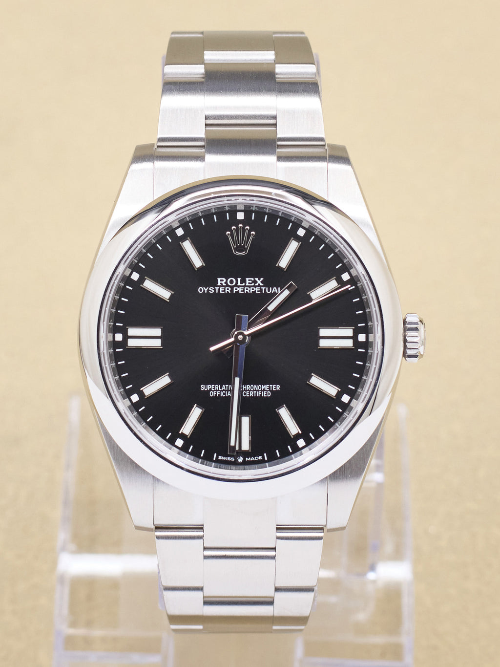 Rolex Oyster Perpetual 41 Black Index Dial on Oyster 124300 Complete 2023