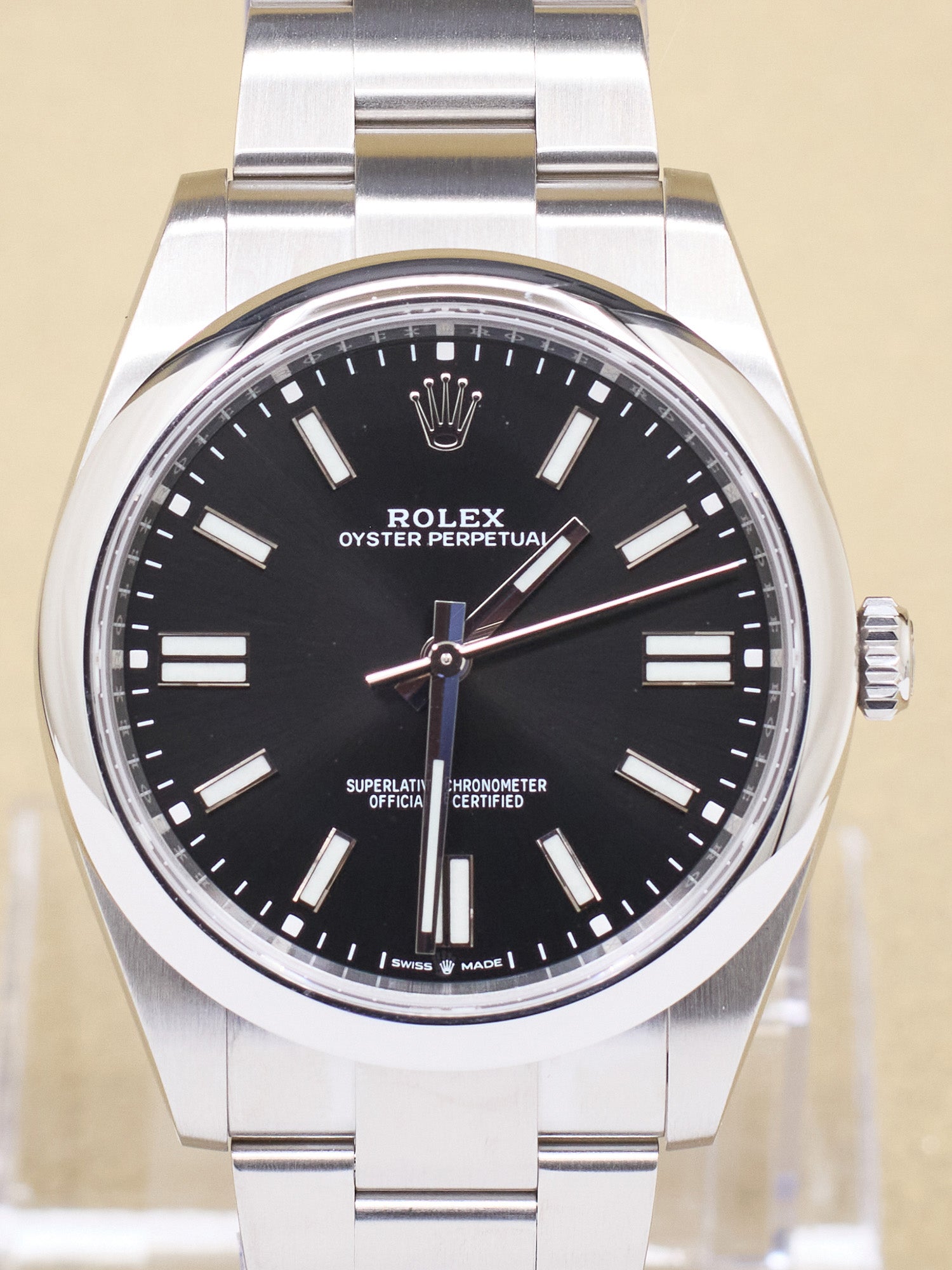 Rolex Oyster Perpetual 41 Black Index Dial on Oyster 124300 Complete 2023