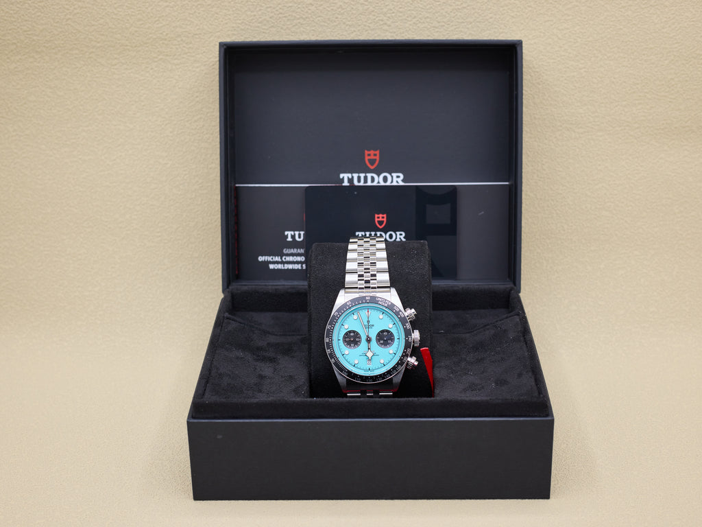 Tudor Black Bay Chrono Turquoise Dial on Stainless Steel M79360N Complete 2025