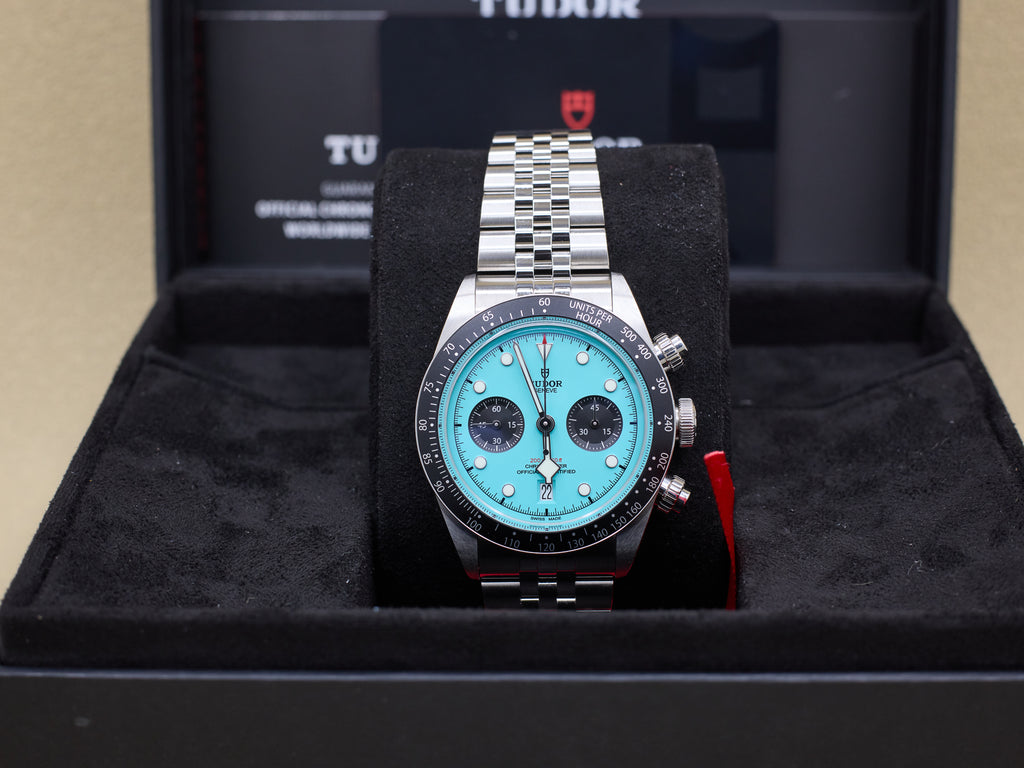 Tudor Black Bay Chrono Turquoise Dial on Stainless Steel M79360N Complete 2025