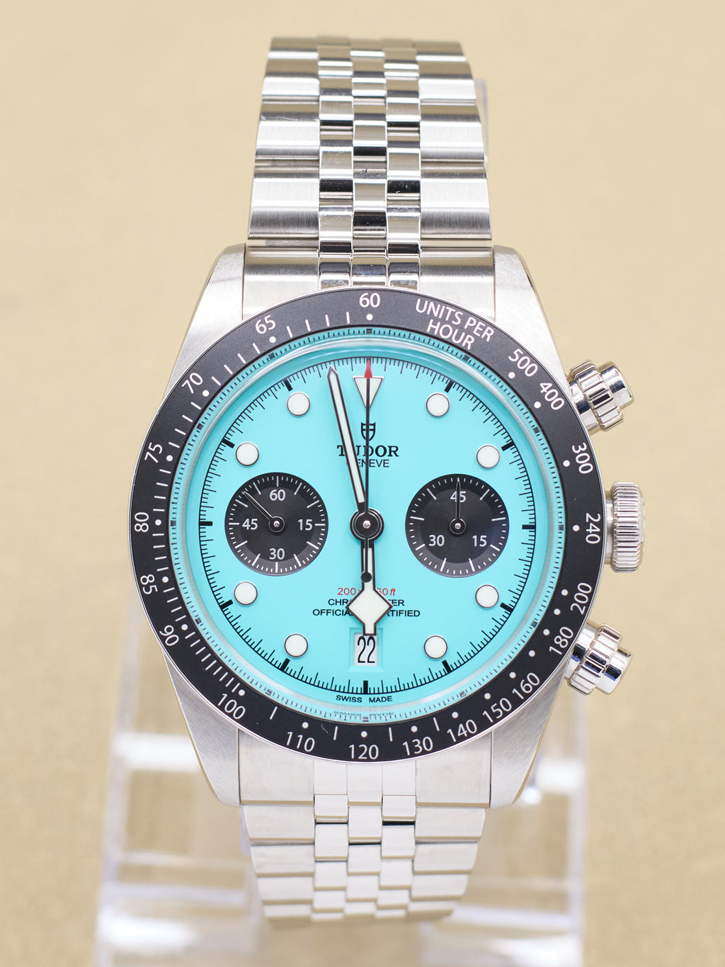 Tudor Black Bay Chrono Turquoise Dial on Stainless Steel M79360N Complete 2025