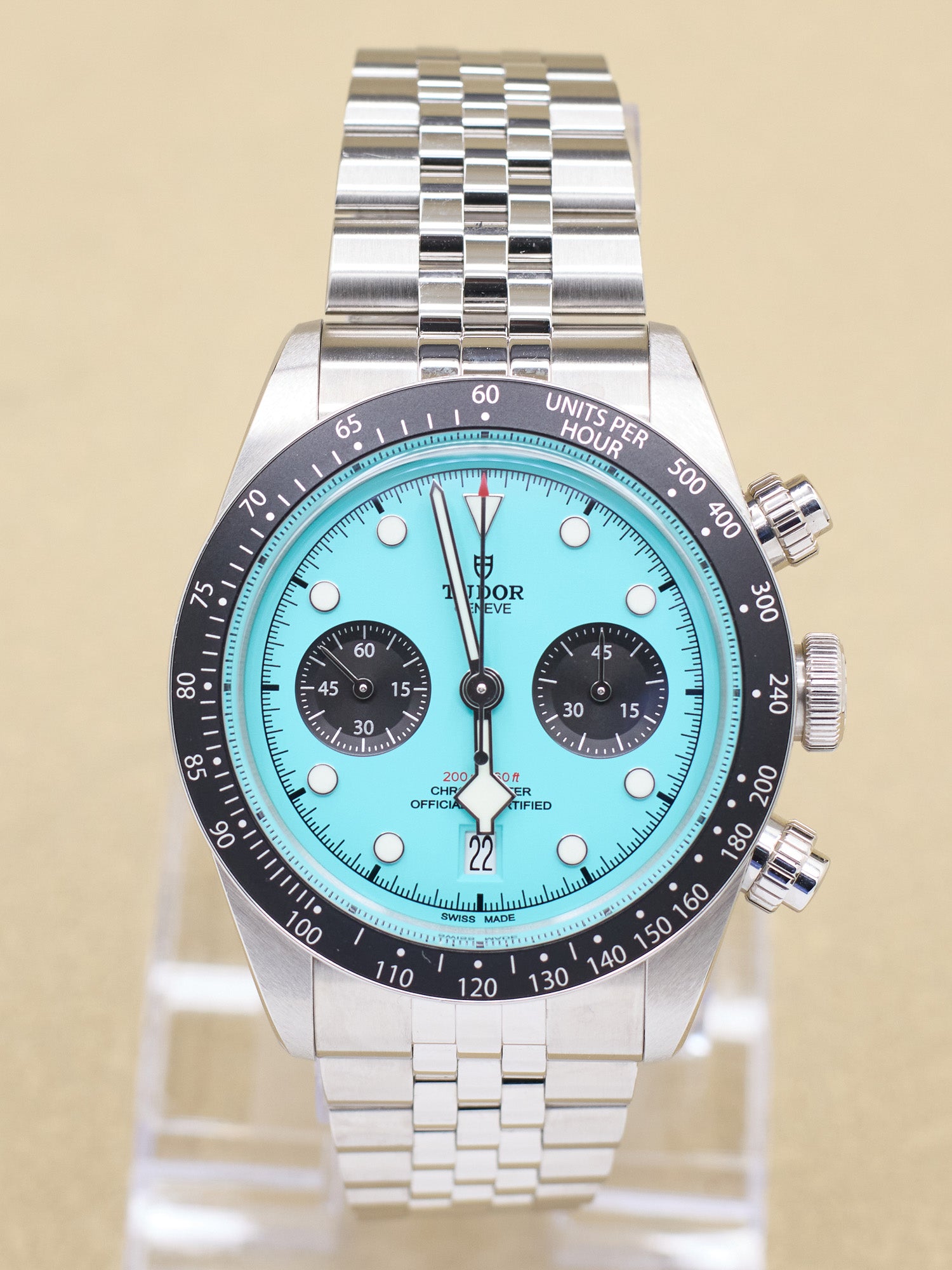 Tudor Black Bay Chrono Turquoise Dial on Stainless Steel M79360N Complete 2025