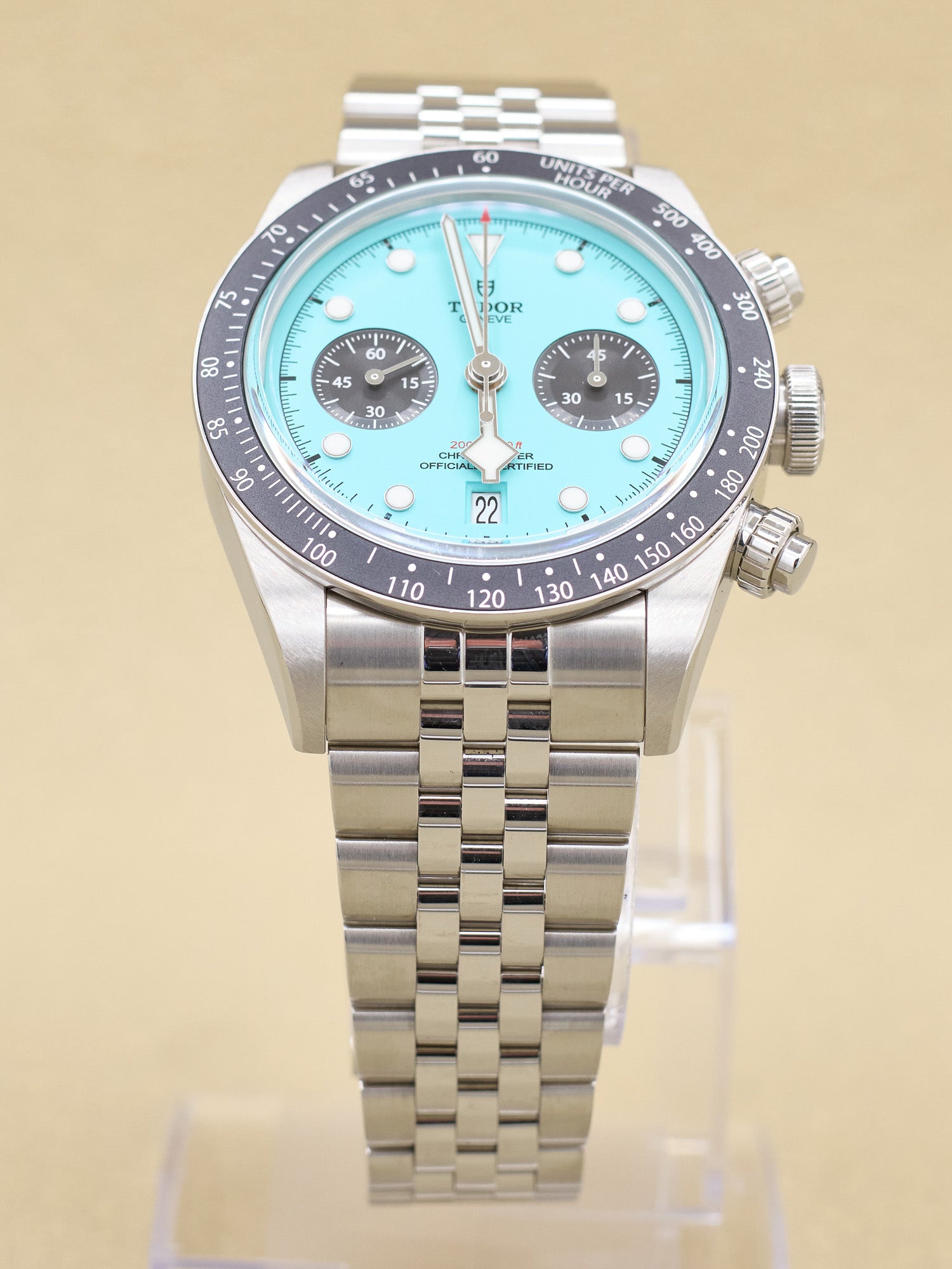Tudor Black Bay Chrono Turquoise Dial on Stainless Steel M79360N Complete 2025