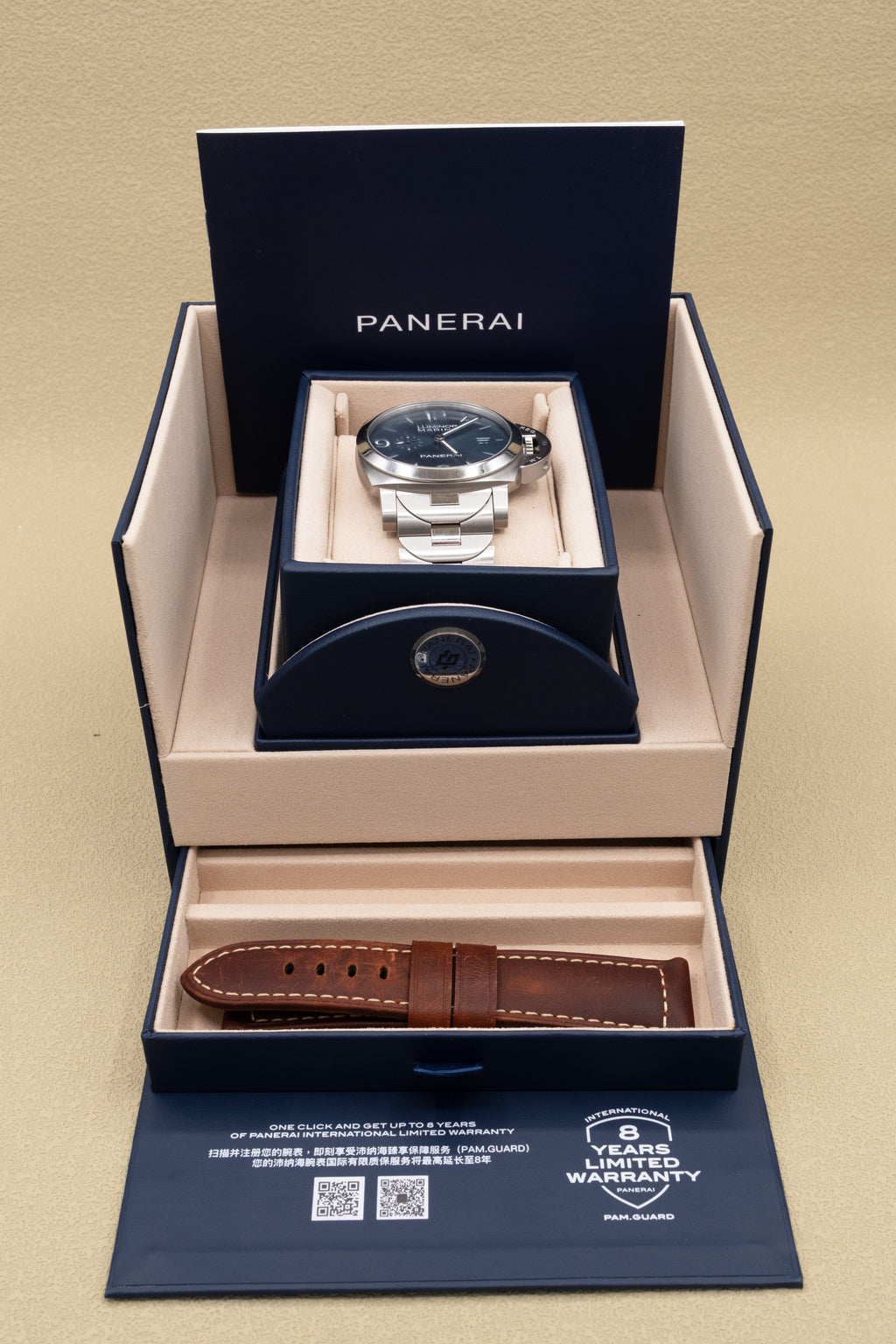 Panerai Luminor Marina Blue Dial on Steel PAM03323 Complete 2026