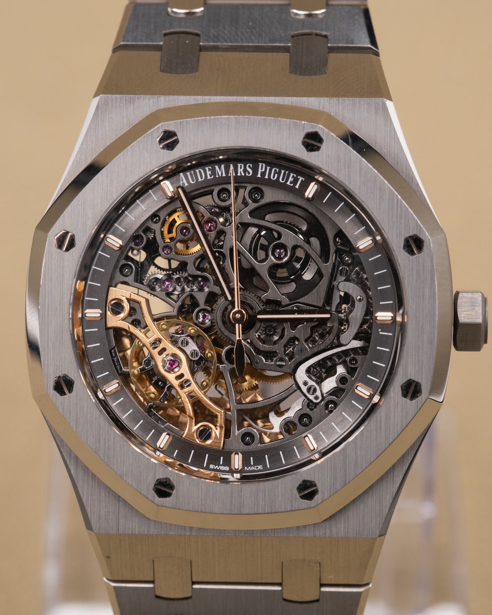 Audemars Piguet Royal Oak Double Balance Wheel Skeleton Dial on Bracelet 15407ST.OO.1220ST.01 Complete 2024