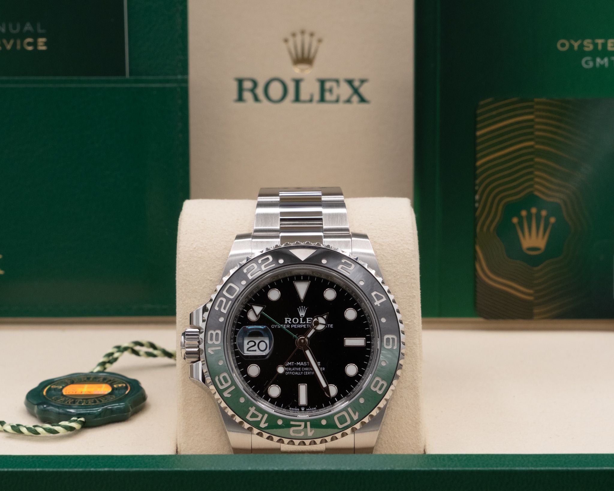 Rolex GMT-Master II "Sprite" Black Dial on Oyster 126720VTNR Complete 2025
