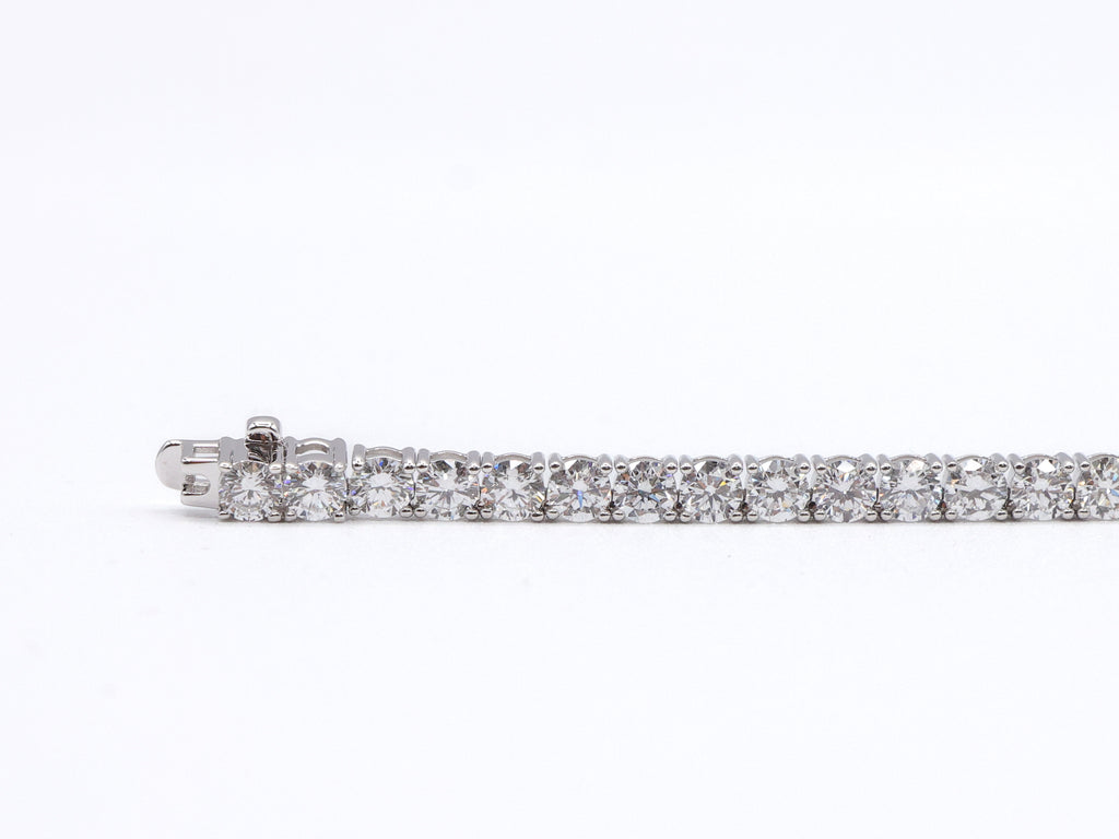 Kourosh 14K White Gold Round Lab Grown Diamond Tennis Necklace 18.9ct N-2013LGD