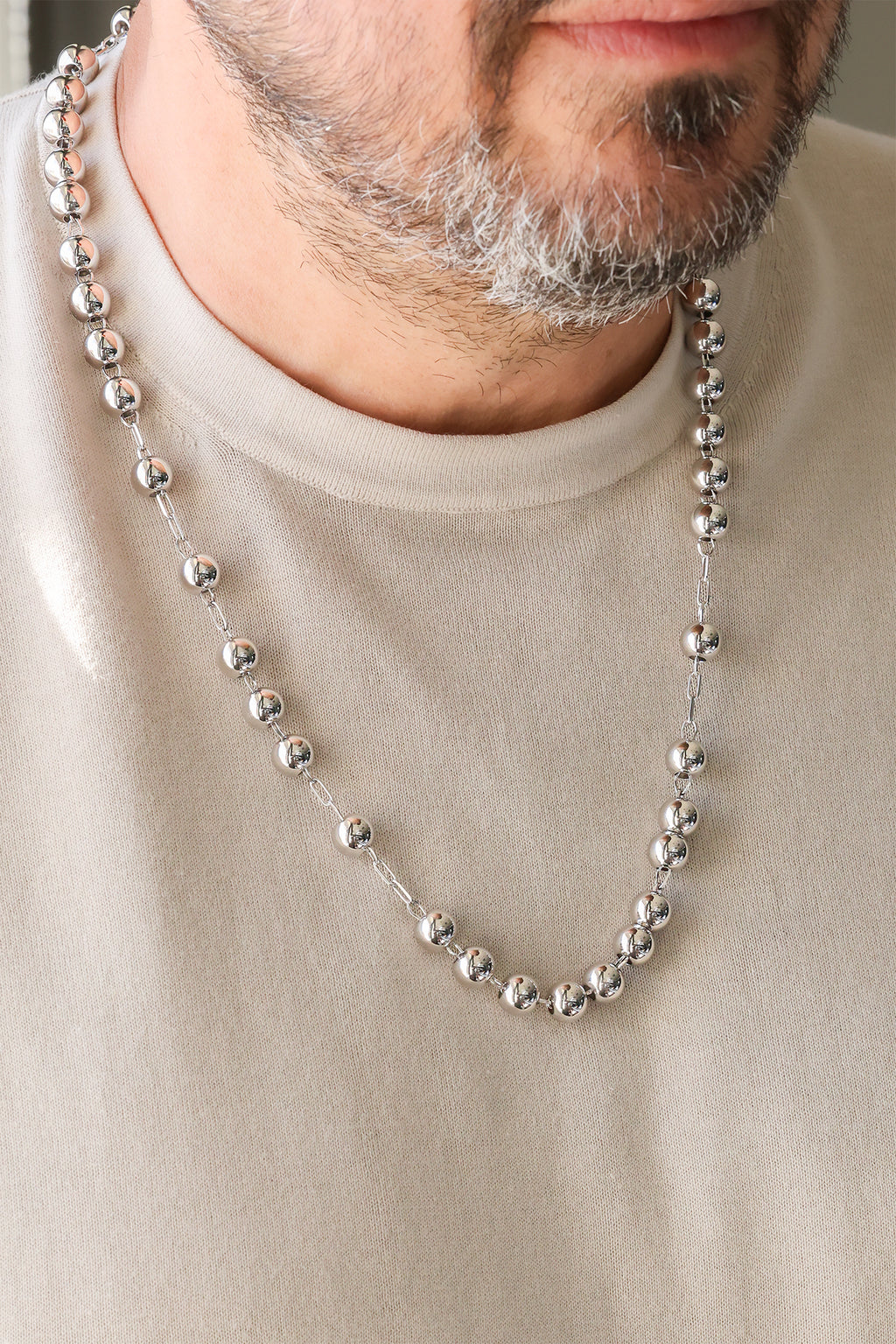 White Gold BEADS Chain