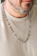 White Gold BEADS Chain