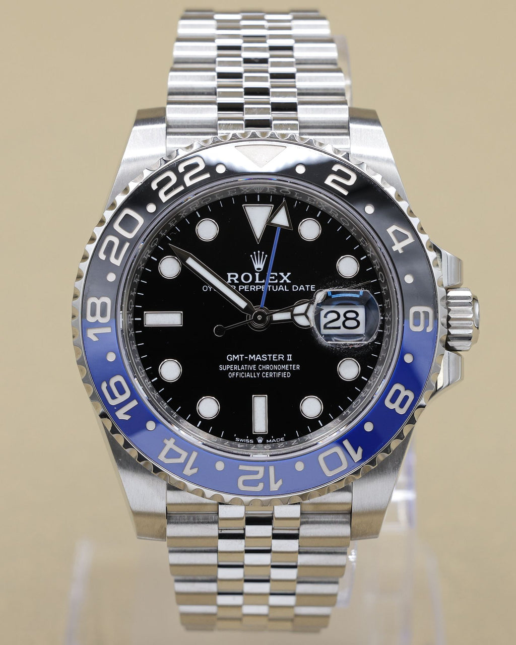 Rolex GMT-Master II Batgirl Black Dial on Jubilee 126710BLNR Complete 2023