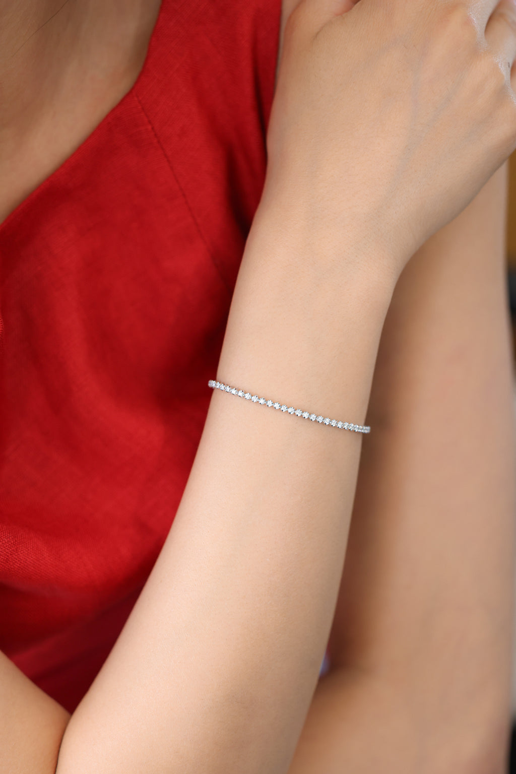 Brilliant Round Diamond Tennis Bracelet, 3.10ct B-1RD