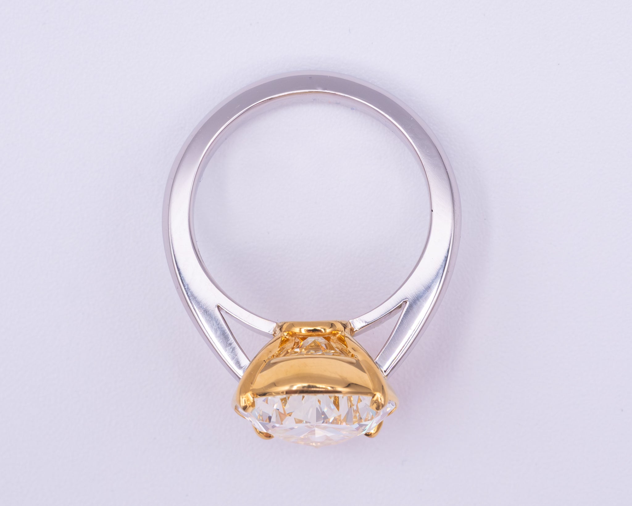 White Gold Engagement Ring 7.29 cts.