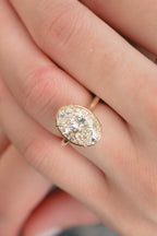 Thin Bezel Oval Diamond 18KT Yellow Gold Solitaire 5.45ct R-7011OV
