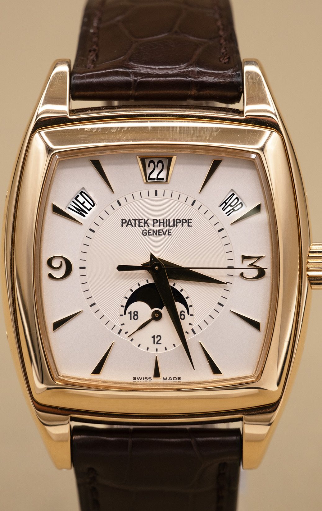 Patek Philippe Gondolo Silver Dial on Brown Leather 5135J-001 Complete 2006