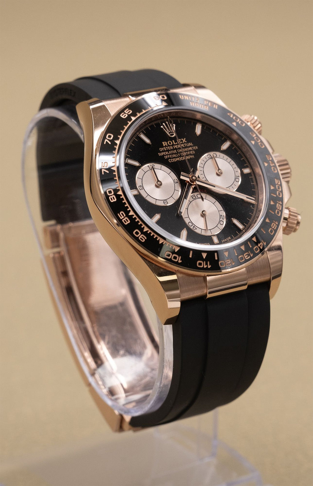 Rolex Daytona Black And Sundust Index Dial on Oysterflex 126515LN Complete 2024