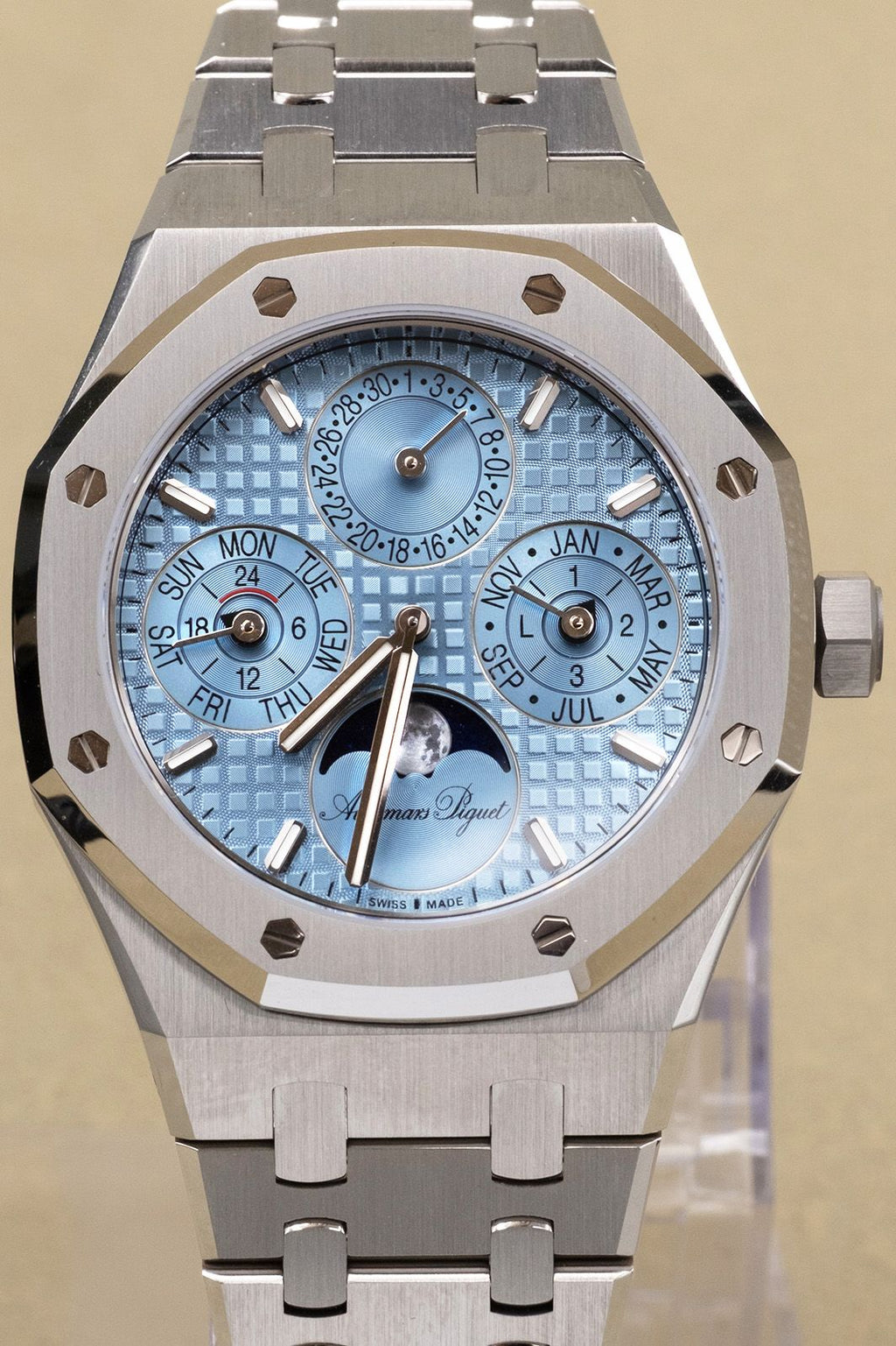 Audemars Piguet 150th Year An. Light Blue Dial on Stainless Steel 26684ST.OO.1356ST.01 with Box