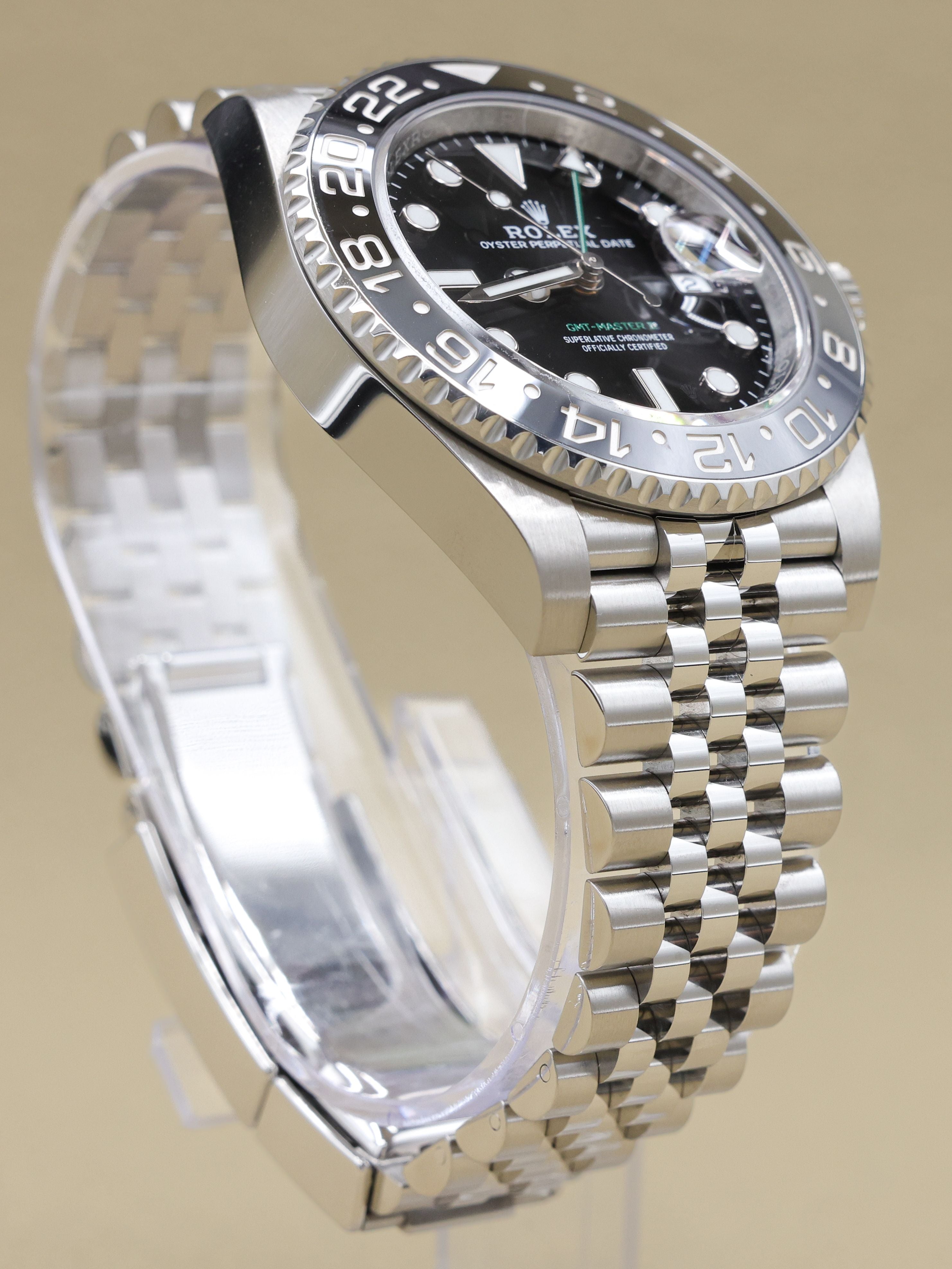 Rolex GMT-Master II Bruce Wayne Black Dial on Jubilee 126710GRNR Complete 2024
