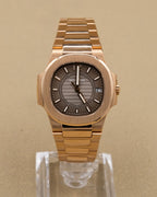 Patek Phillippe Nautilus Smoke Brown Dial on Rose Gold 7011/1R-010 Papers 2009