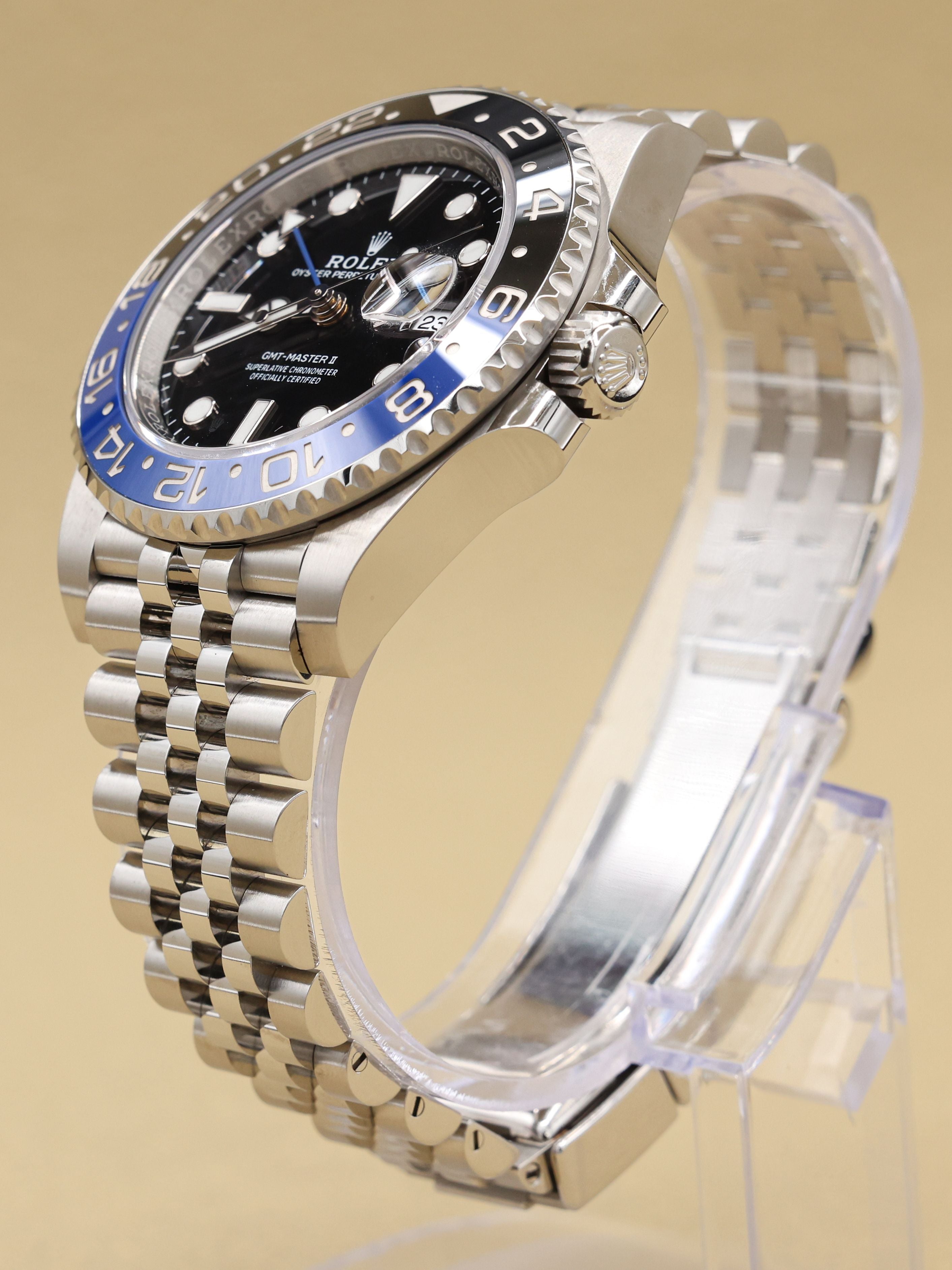 Rolex GMT-Master II Batgirl Black Dial on Jubilee 126710BLNR Complete 2023