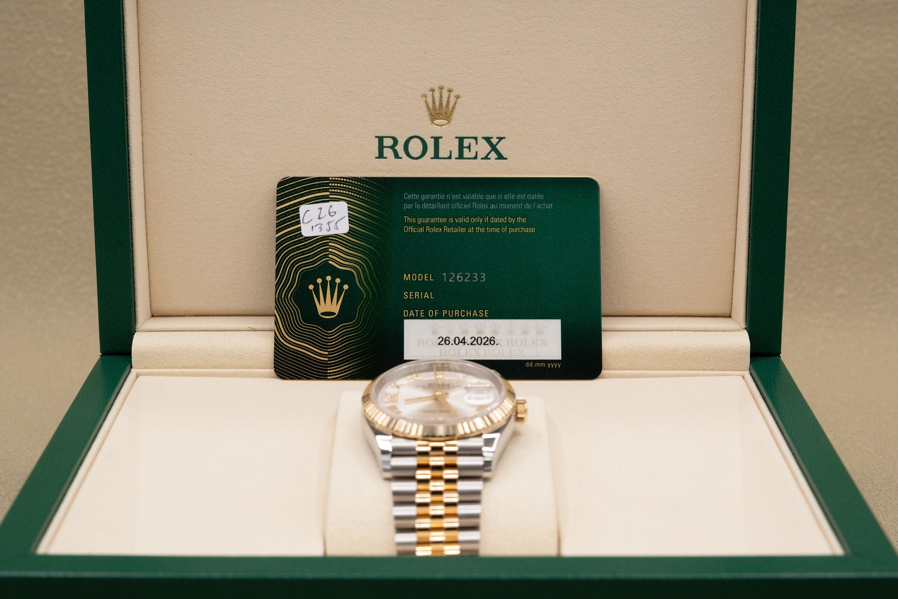 Rolex Datejust 36 Silver Roman Dial on Jubilee 126233 Complete 2026