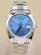 Rolex Datejust 41 Blue Roman Dial on Oyster 126300 Complete 2022