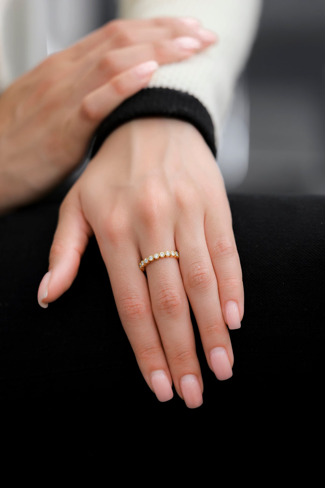 Round Diamond Eternity Stackable Ring 18KT Rose Gold 0.93ct R-93