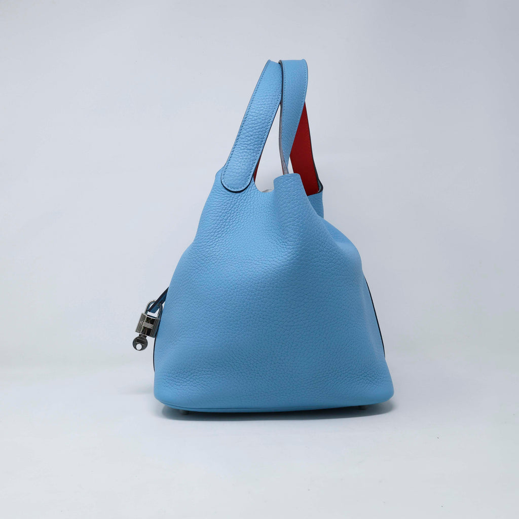 Hermes Pitcotin Lock MM Eclat Tarillon Clemence Blue Frida & Rose