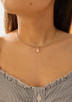 14K Yellow Gold Pear Lab Grown Diamond Pendant 9.8ct N-2210PS