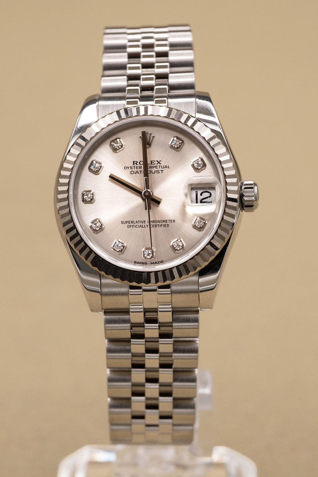 Rolex Datejust 31 Silver Diamond Dial on Jubilee 178274 Complete 2021