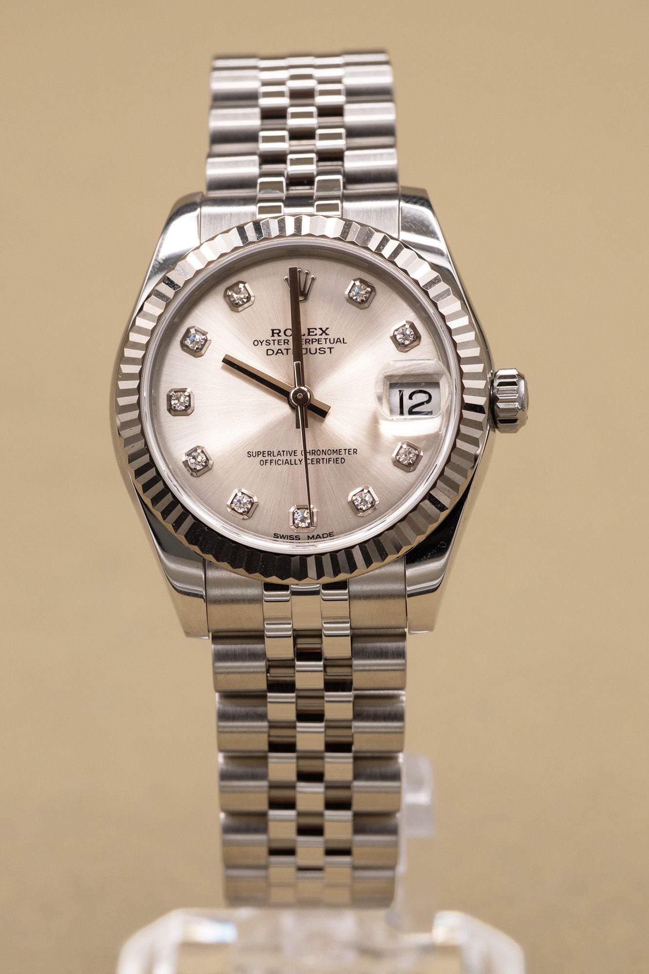 Rolex Datejust 31 Silver Diamond Dial on Jubilee 178274 Complete 2021