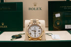 Rolex Day-Date 40 White Bevelled Roman Dial on President 228238 Complete 2025