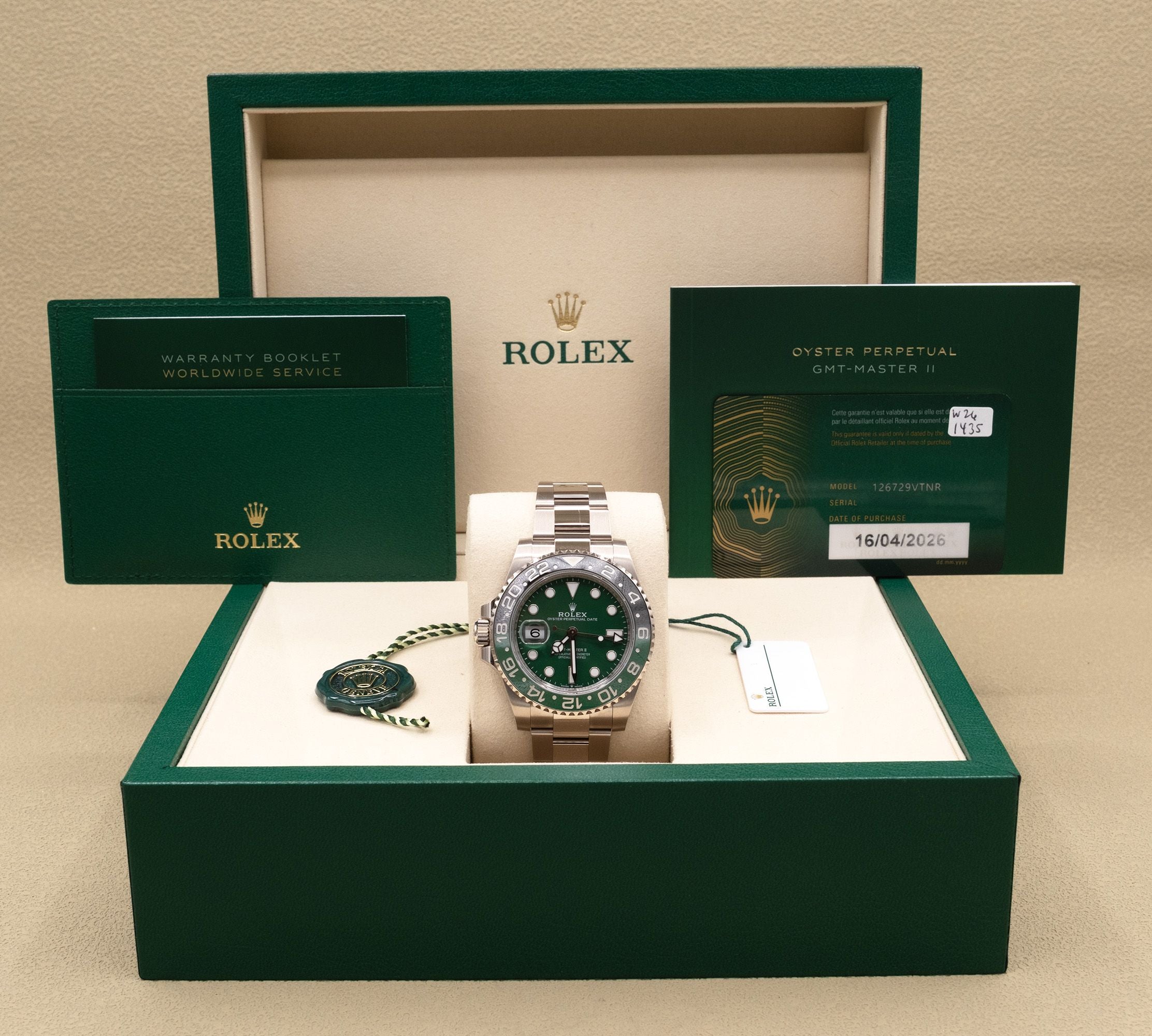 Rolex Gmt-Master II Sprite Black Dial on Oyster 126729VTNR Complete 2026
