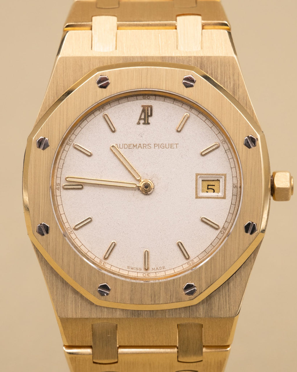 Audemars Piguet Royal Oak Beige/Silver Tone Dial on Bracelet 56175BA