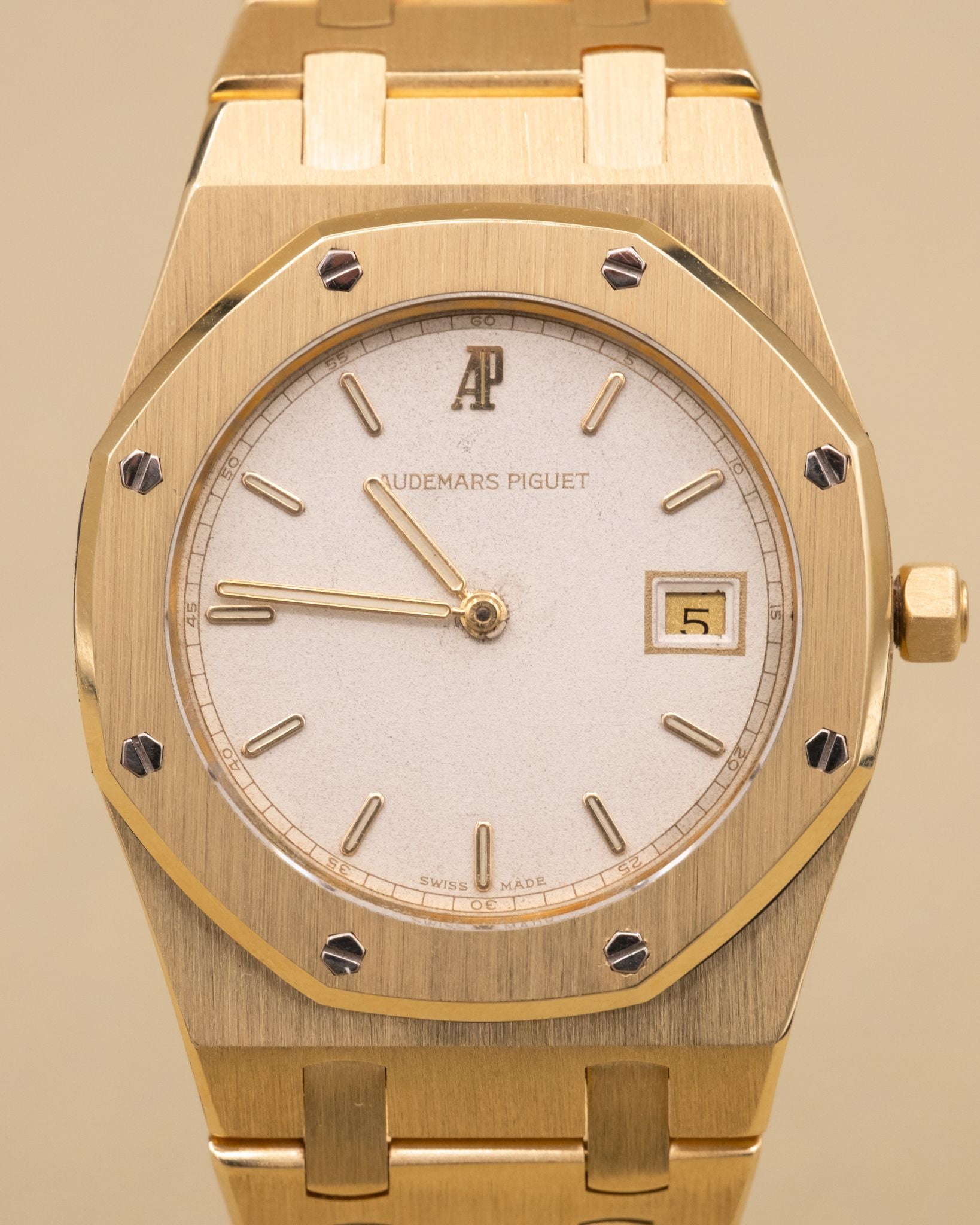 Audemars Piguet Royal Oak Beige/Silver Tone Dial on Bracelet 56175BA